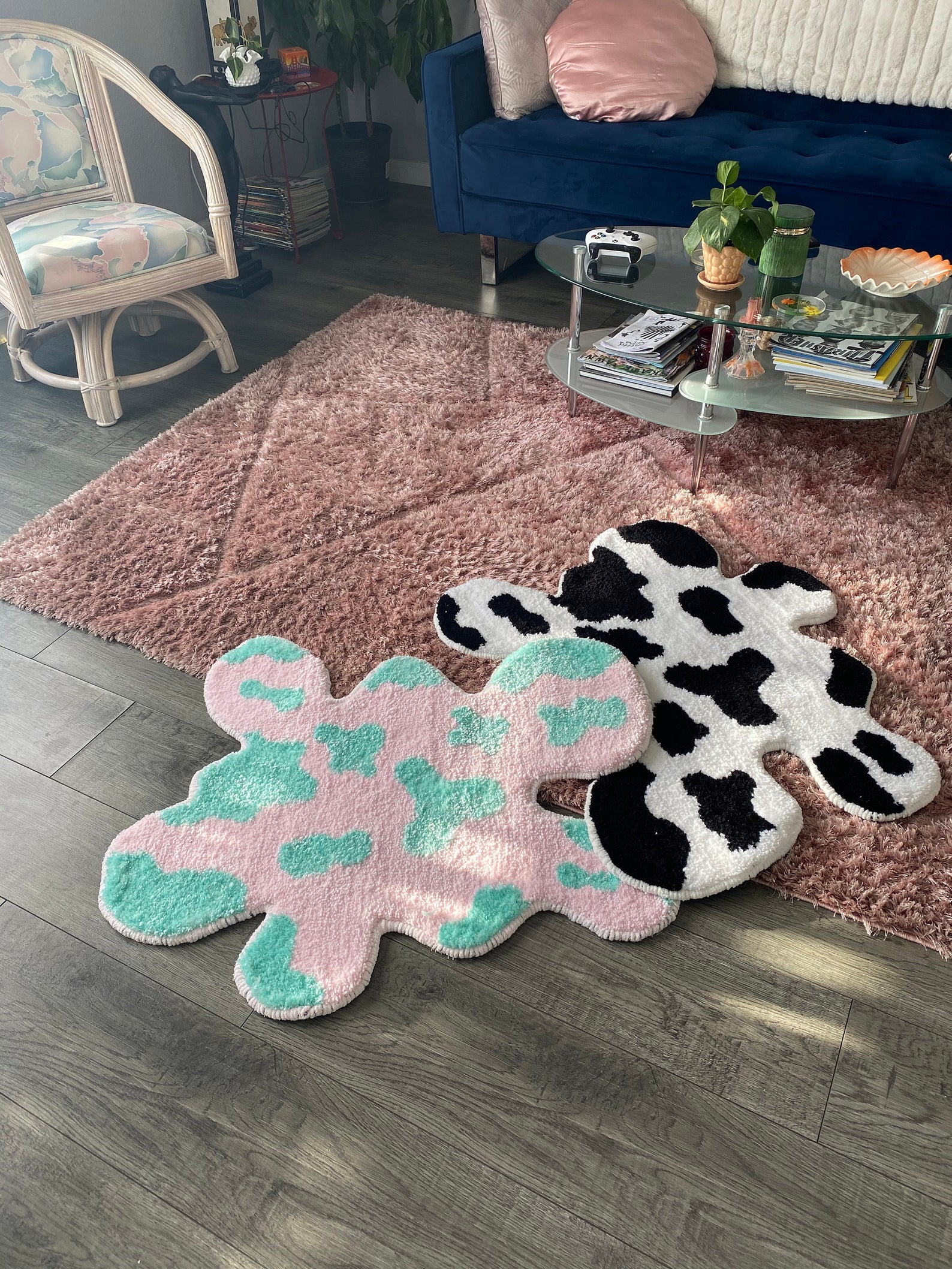 Twotwentytwohome Cow Print Rug   10405169 