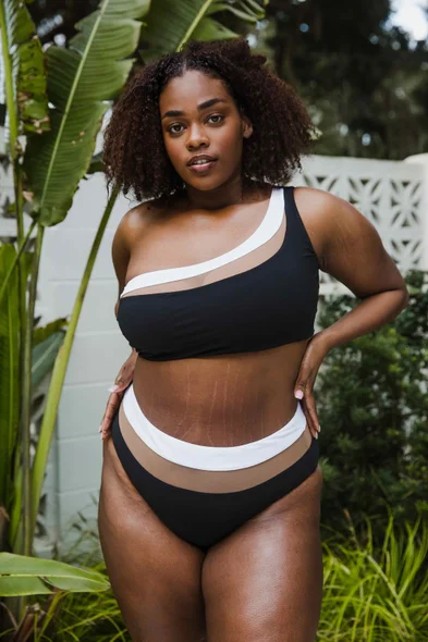 Daci Plus Size Swimsuit for Women One Piece Cutout Tummy Control