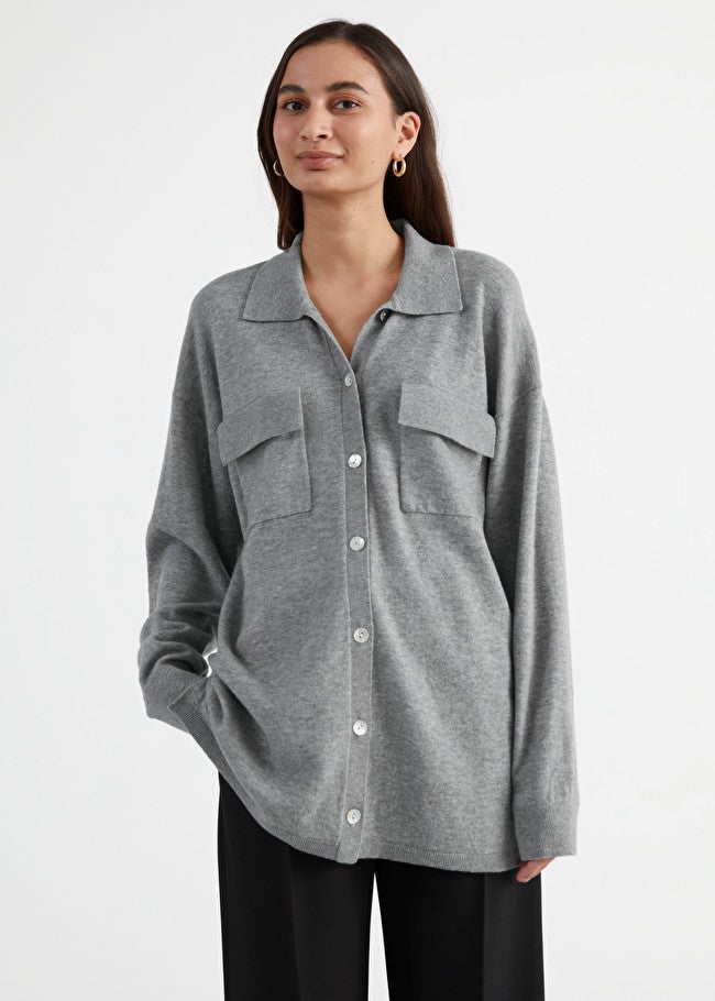 & Other Stories + Oversized Wool Blend Shirt