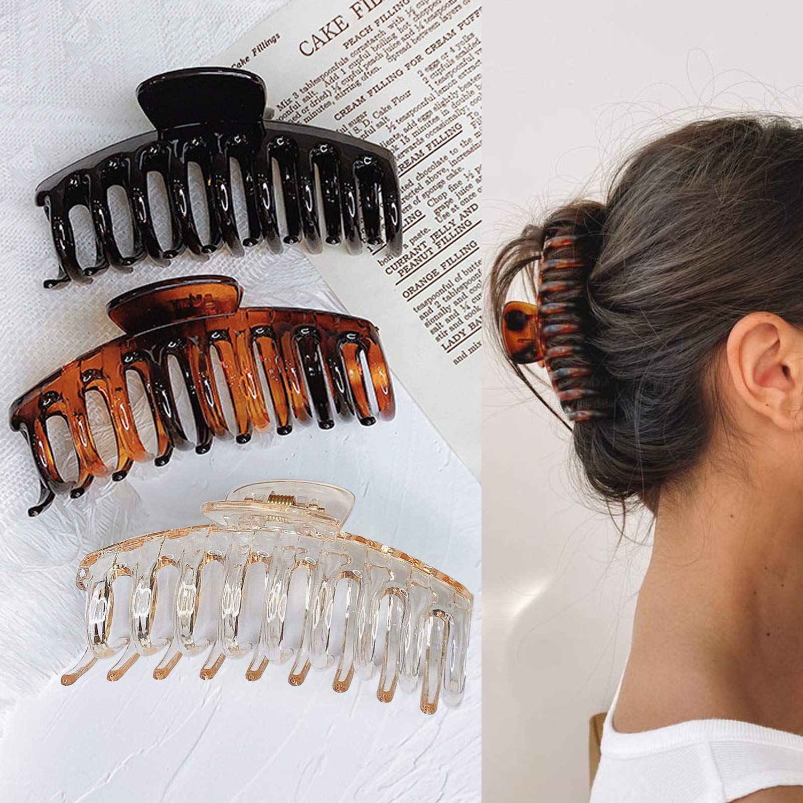 Suncharm Store + Hair Claw Clips for Thick Hair