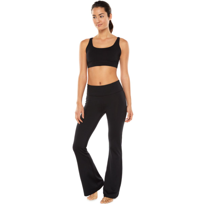 GAIAM Yoga Pants Womens Large Black Performance Stretch Active Gym Yoga  28x21