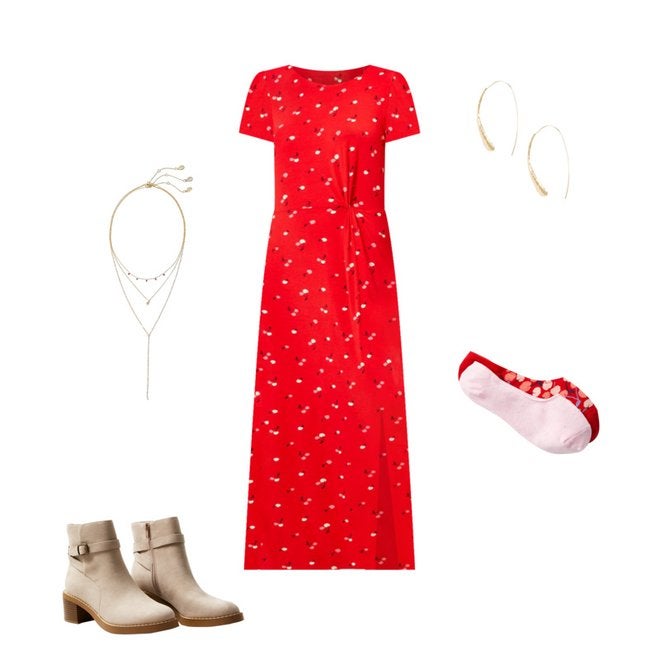 Cherry Red Dress Polyvore