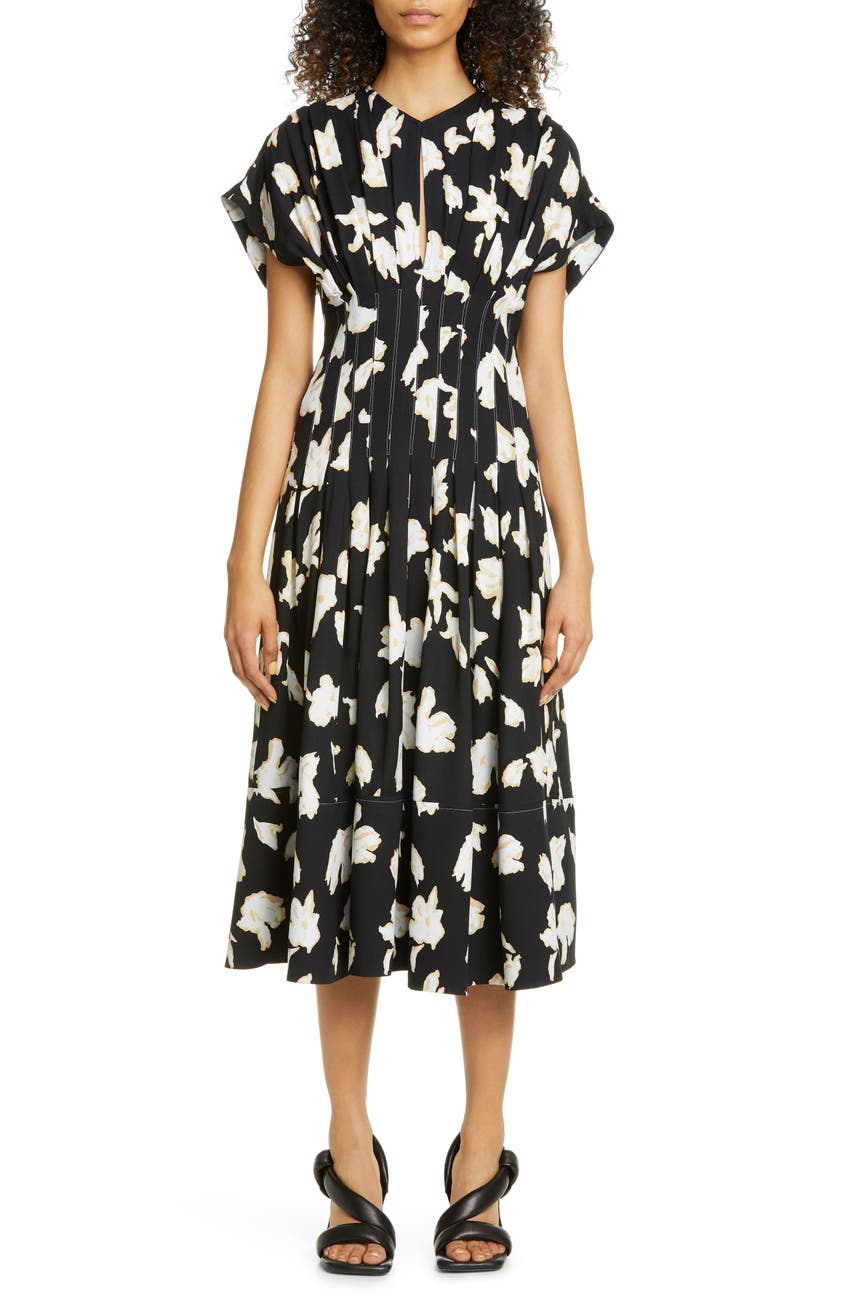 Proenza Schouler + Iris Print Georgette Dress