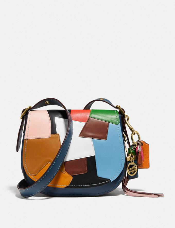 Coach (Re)Loved + Upcrafted Saddle Bag with Patchwork
