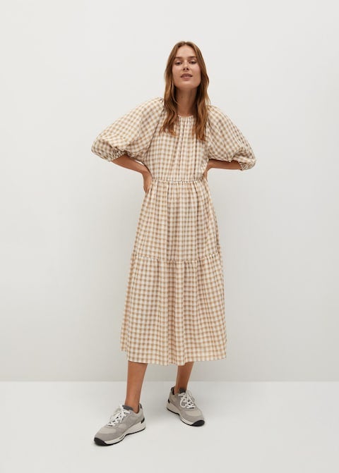 Mango gingham hot sale check dress