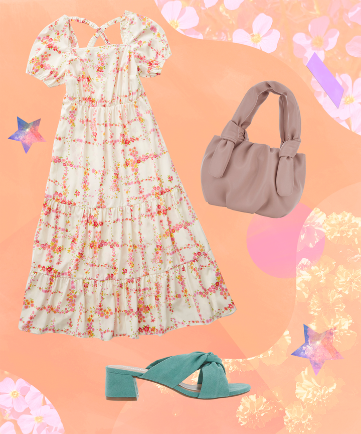 A Beautiful Floral Velvet Midi Dress - Dreaming Loud