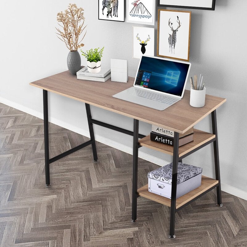 Murrayville Reversible Desk Ebern Designs Color: Brown - Black