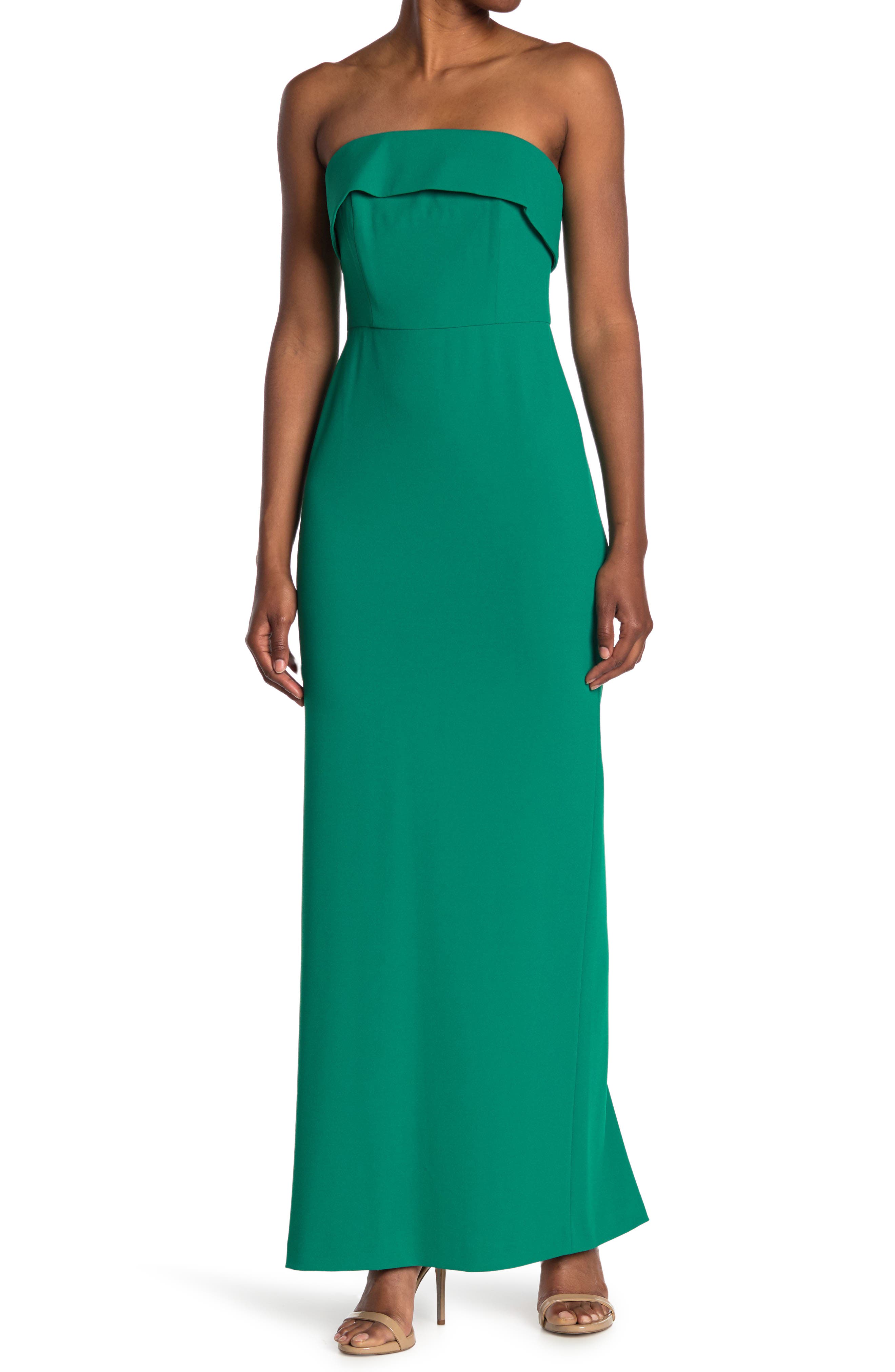 Calvin Klein + Strapless Foldover Gown