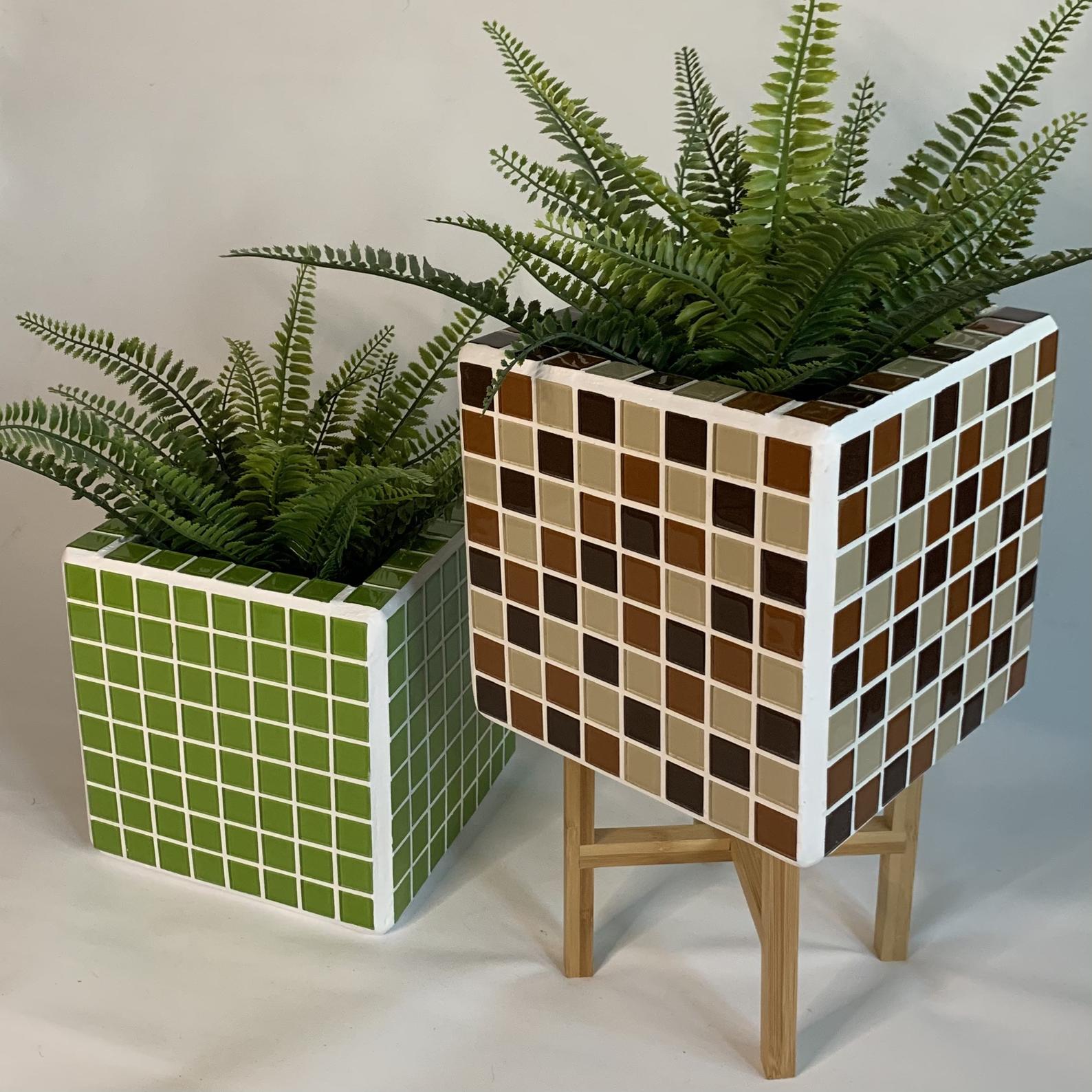 Mosaic Plant Pot Cover