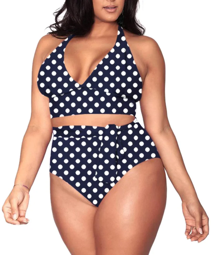 Dearlove Womens Plus Size Swimsuit Strappy Push Up Underwire