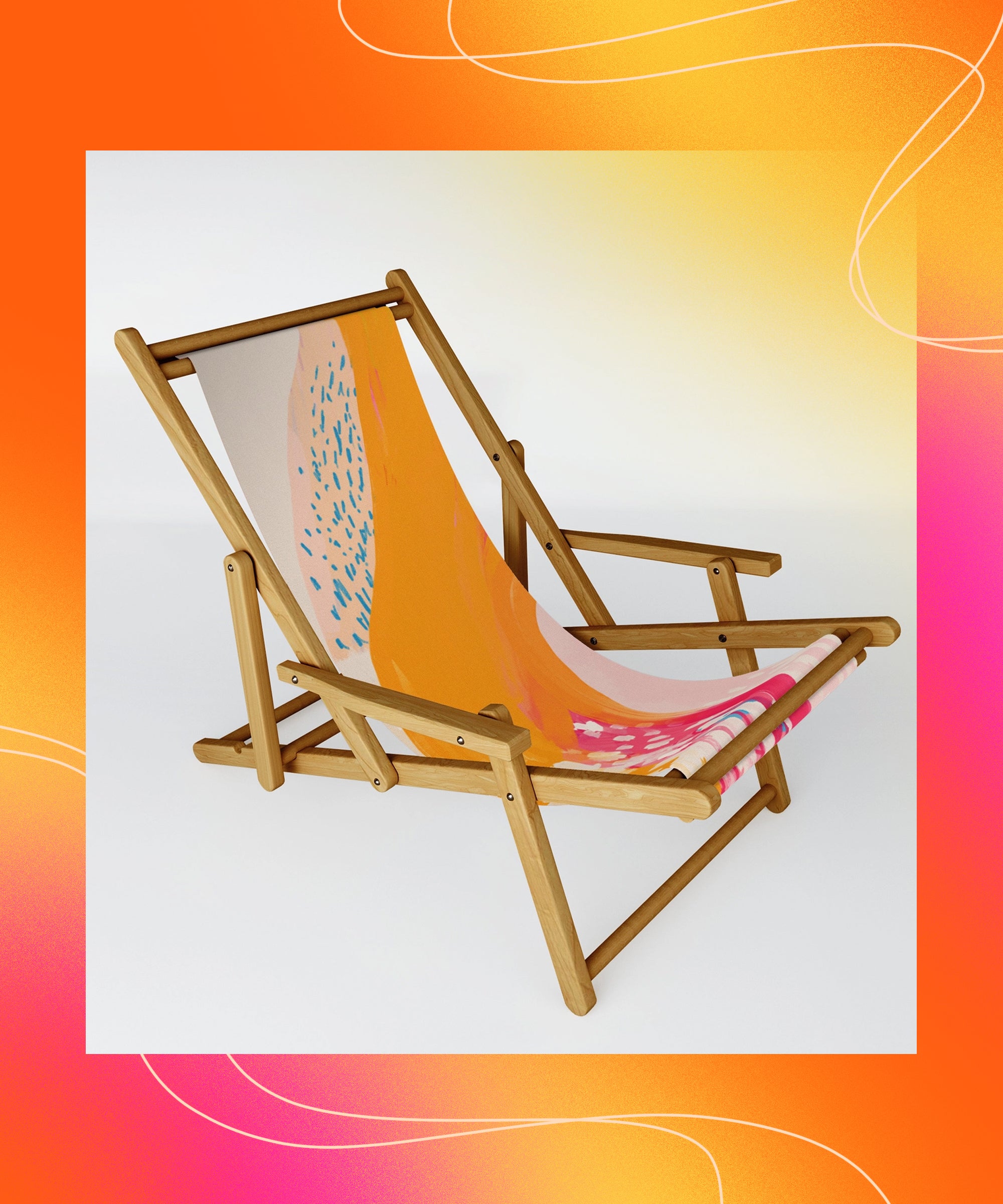 folding long beach chair