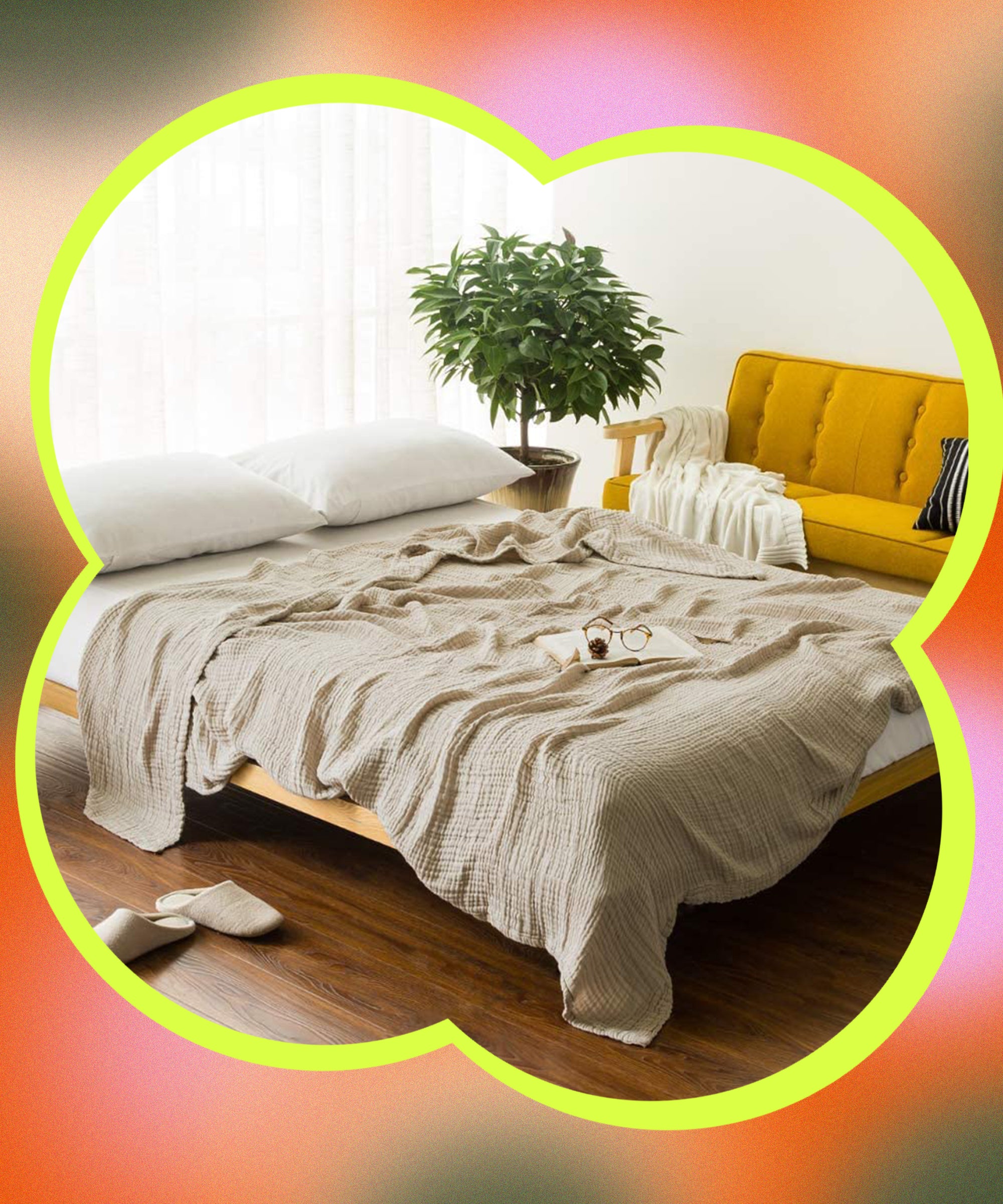 Cotton Gauze Bed Blanket