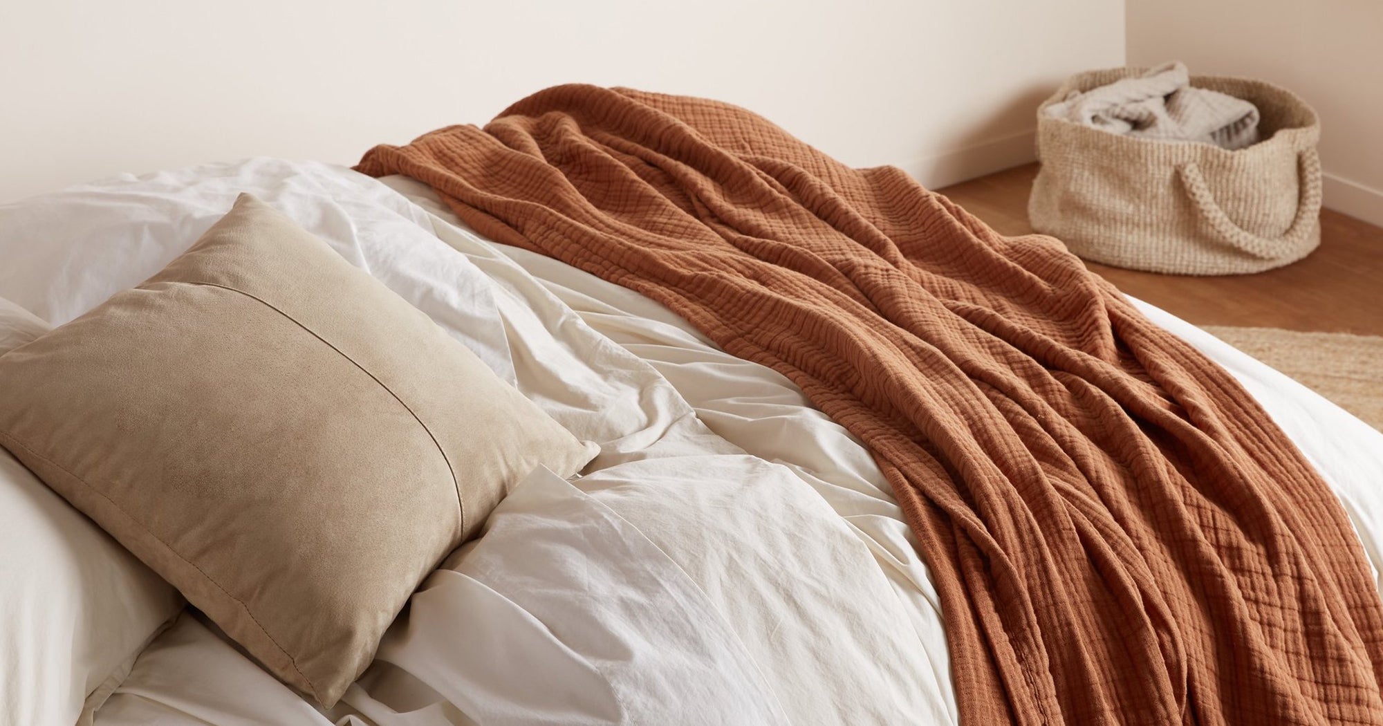 Terracotta discount bed throw