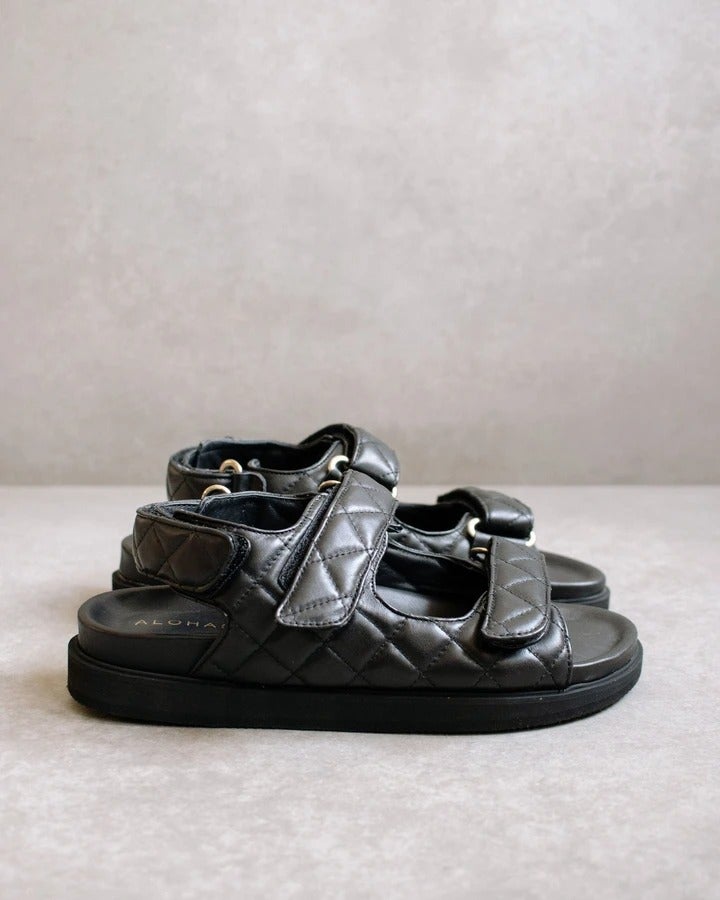 ALOHAS Hook Loop Black Sandal