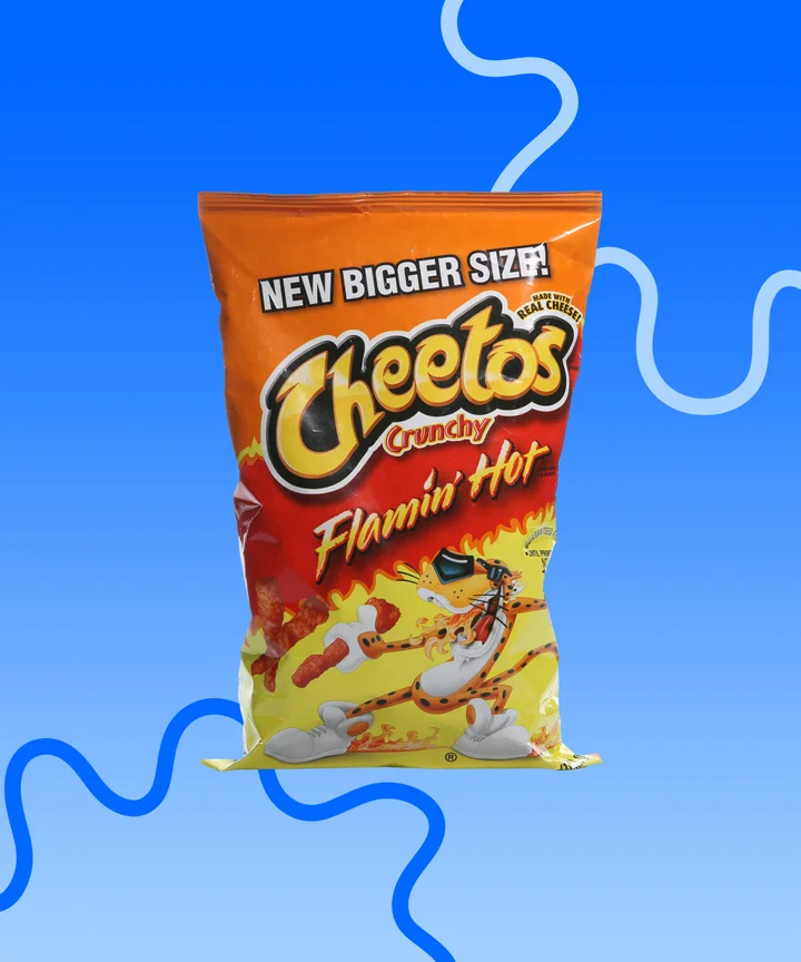 cheetos crunchy blue bag