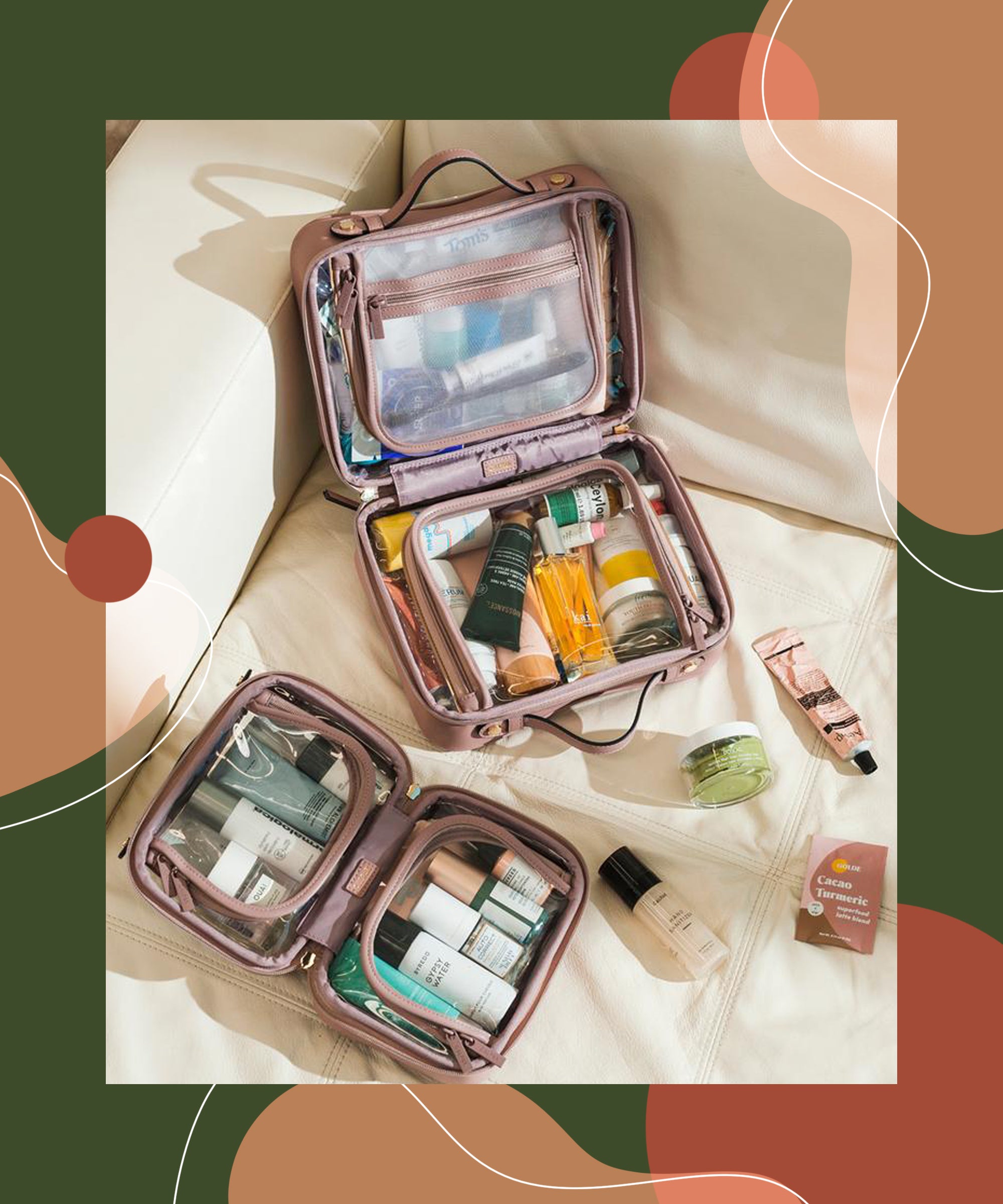 Cute Toiletry Bag Travel Bag with Handle Makeup Cosmetic Bag Organizer Bag  Case
