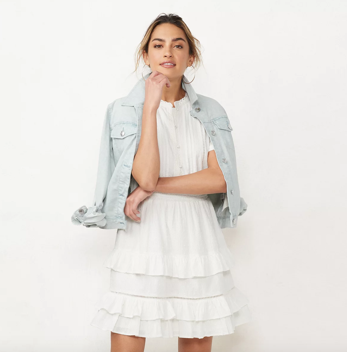 Women's LC Lauren Conrad Puff Sleeve Midi Wrap Dress