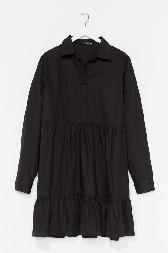 NastyGal + Plus Size Cotton Shirt Smock Dress