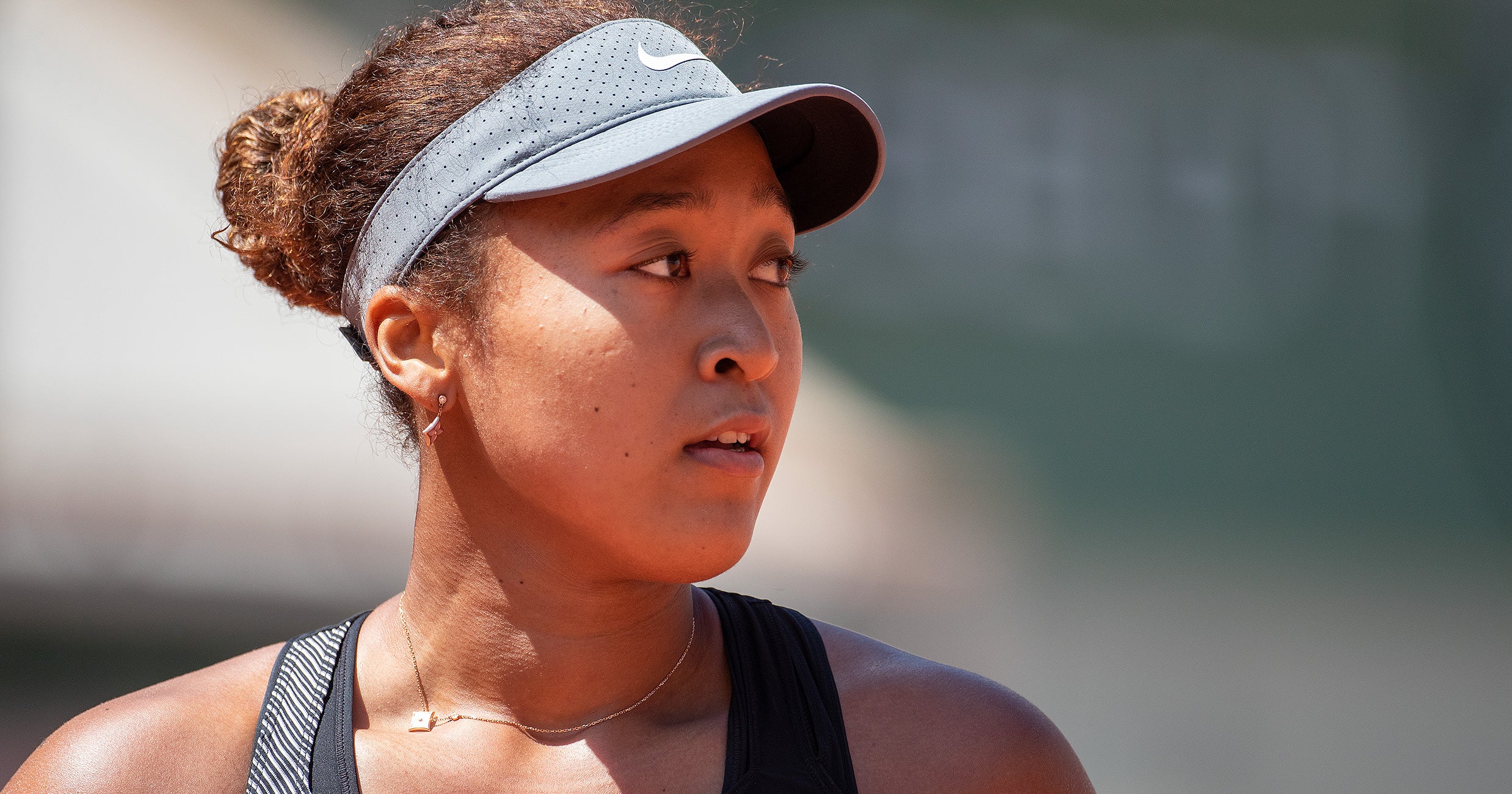 Naomi Osaka's family watch the game of Naomi Osaka during the