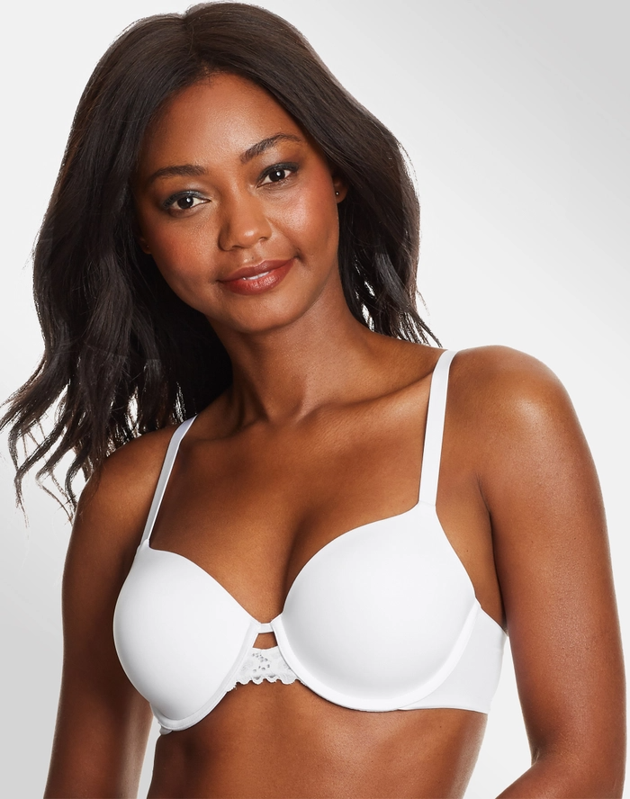 Hanes Girls Sleek And Smooth All Over Comfort Bra Set Small White stars 2  Pack