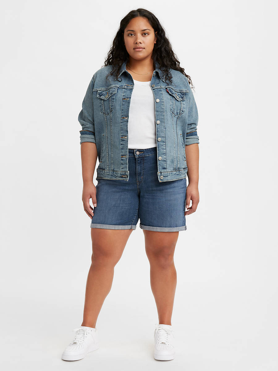 plus size cut up jean shorts