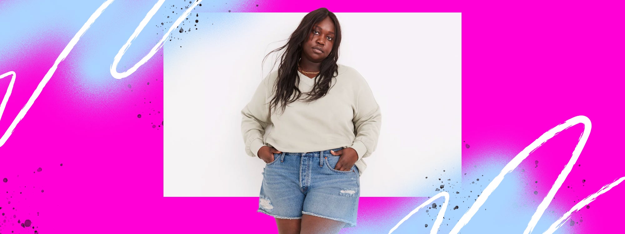 plus size cut up jean shorts