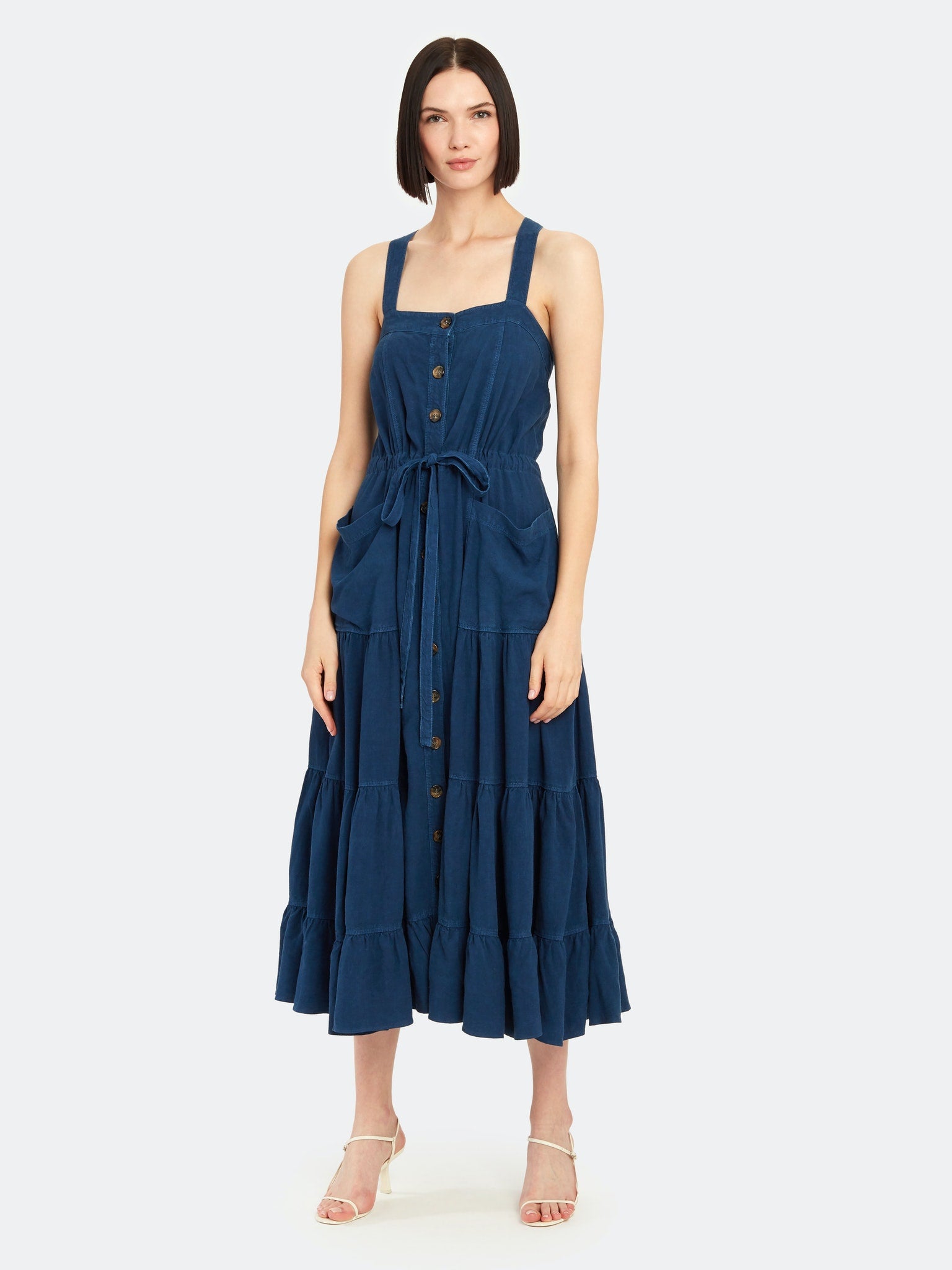 picture perfect navy blue lace maxi dress