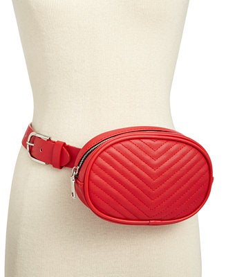 Steve Madden + Chevron Quilted Fanny Pack