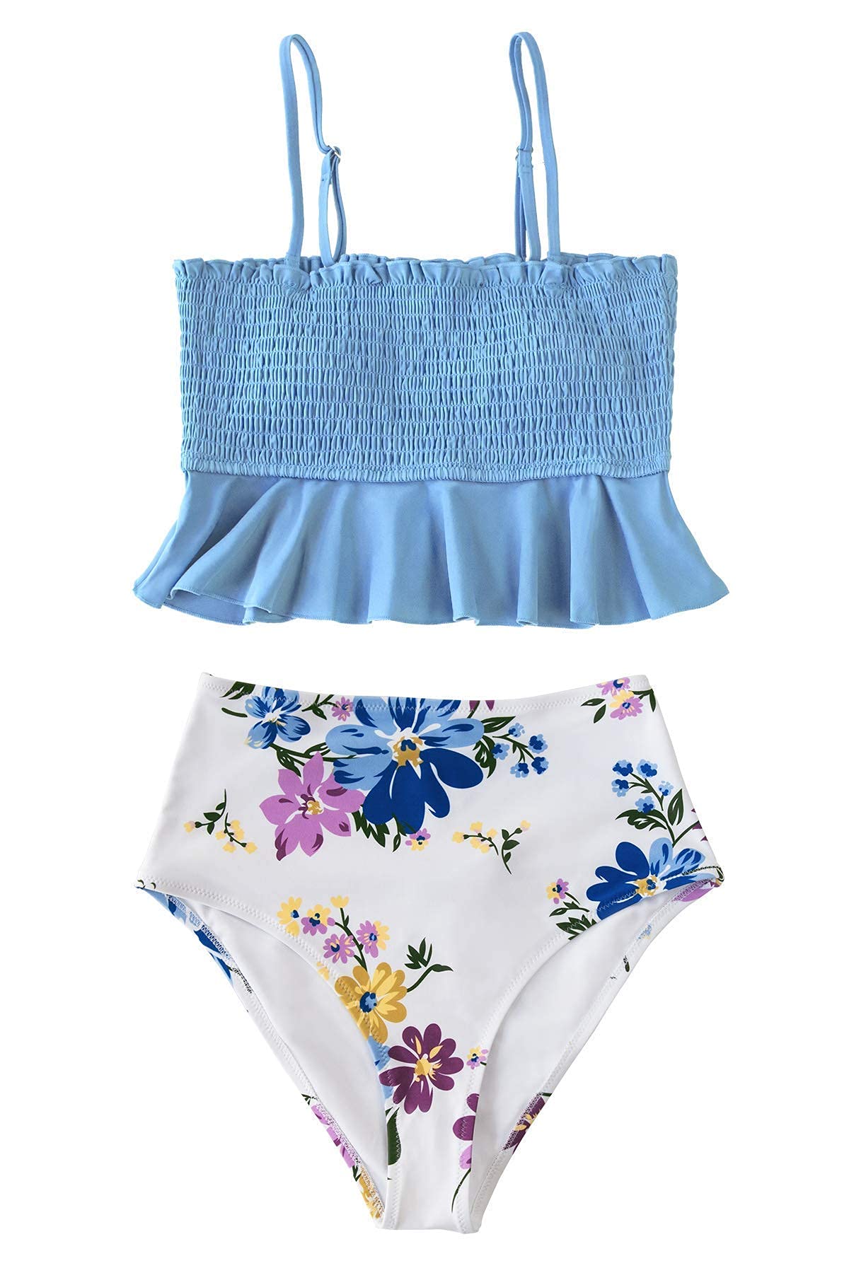 Cupshe + Ruffle High Waist Bikini