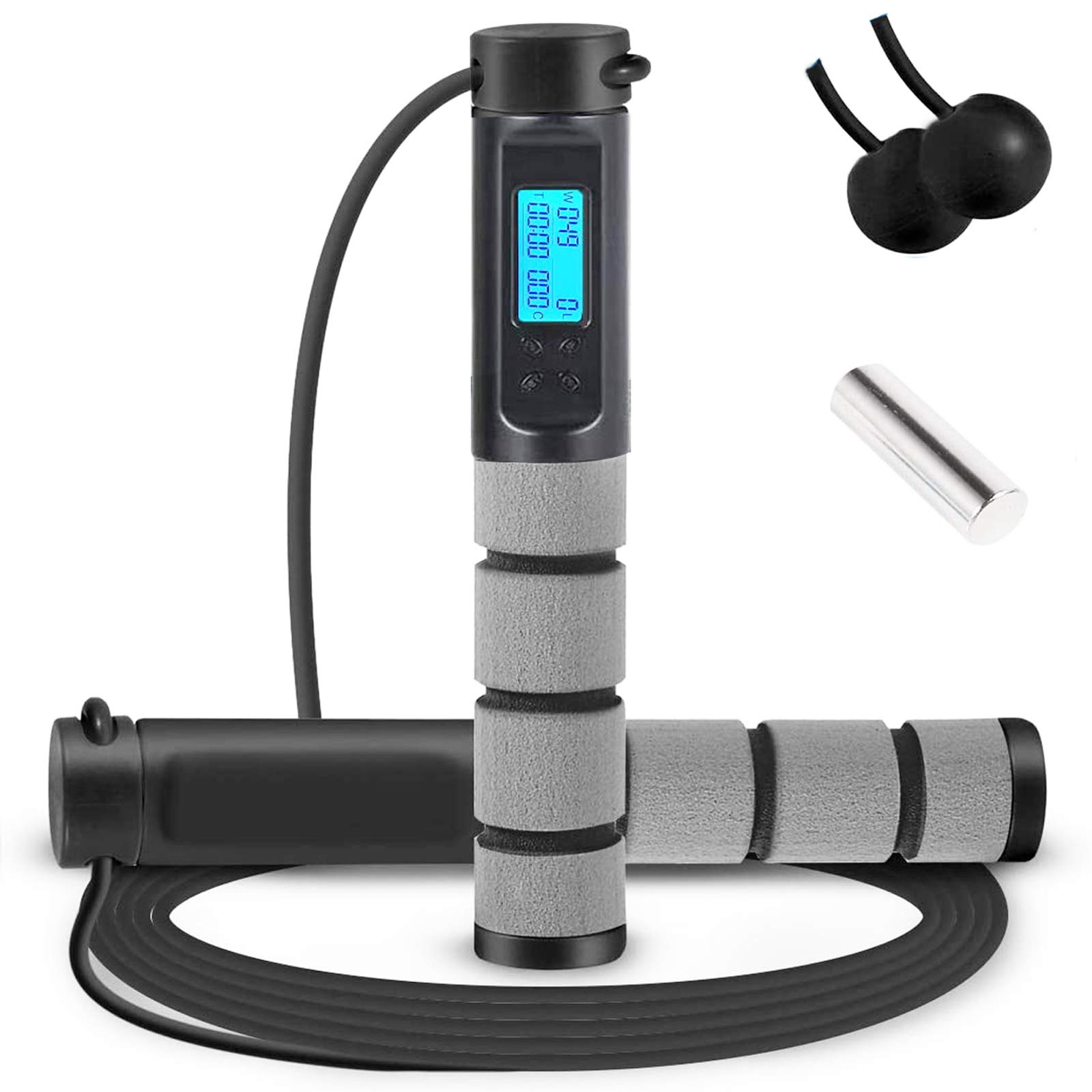 Wastou + Jump Rope, Digital Weighted Handle Workout Jumping Rope