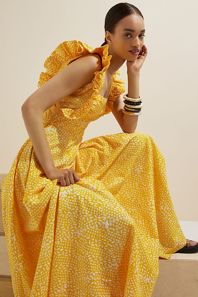 SIKA + SIKA Marigold Ruffled Maxi Dress