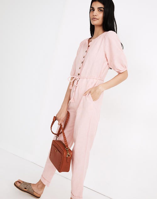 pink madewell jumpsuit