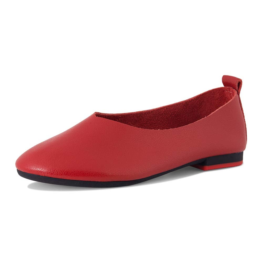 SUNROLAN + Leather Comfort Fit Ballet Flats