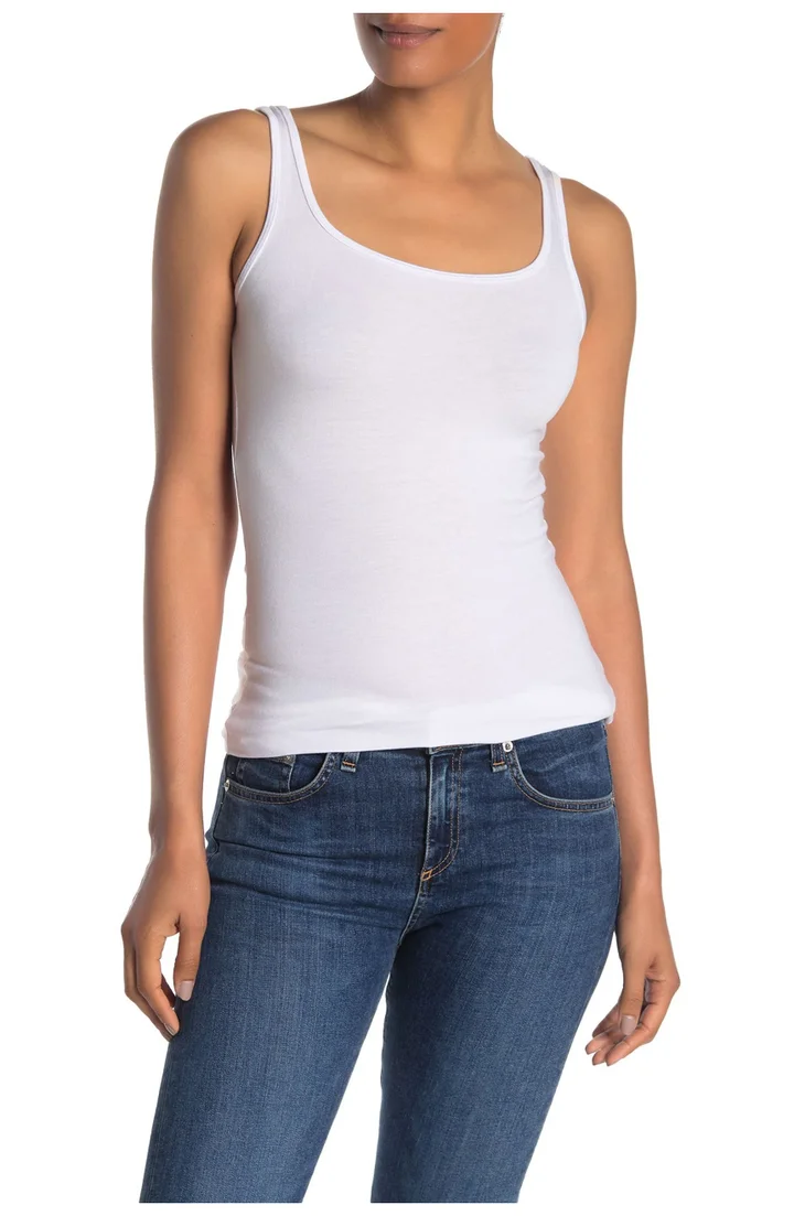 Ribbed Tank Top Women's Basic White Tank Top Sustainable Clothing