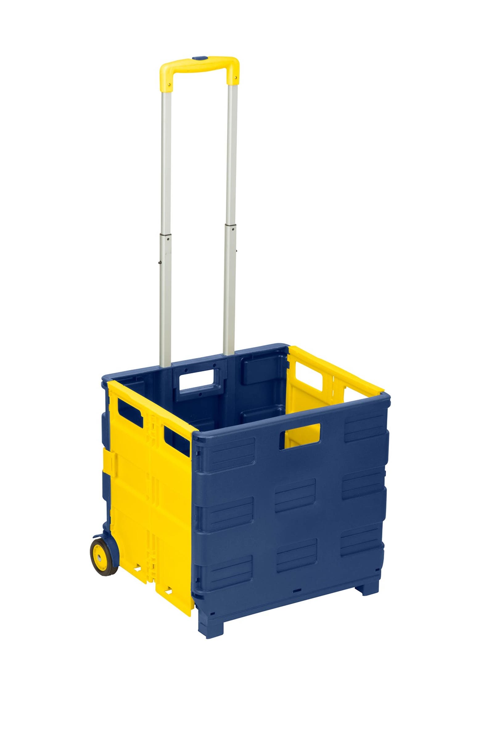 Honey-Can-Do + Blue/Yellow Rolling Folding Carry-All Crate