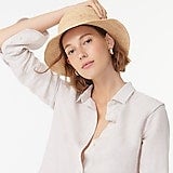 j crew raffia bucket hat