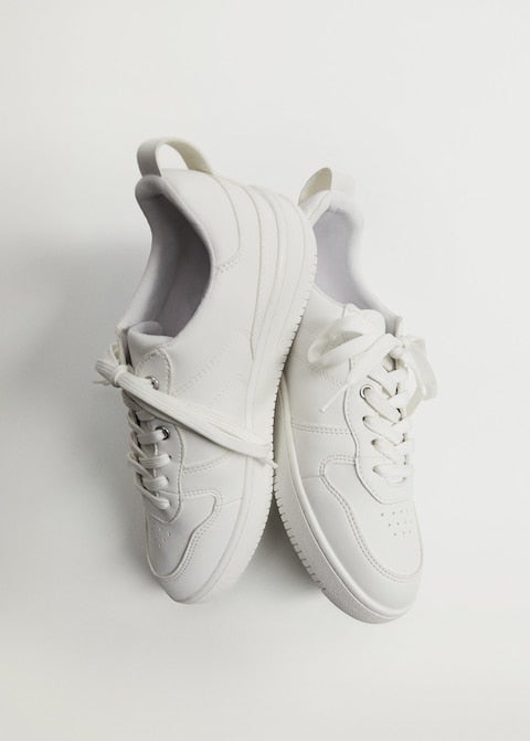 Mango + Platform lace-up sneakers