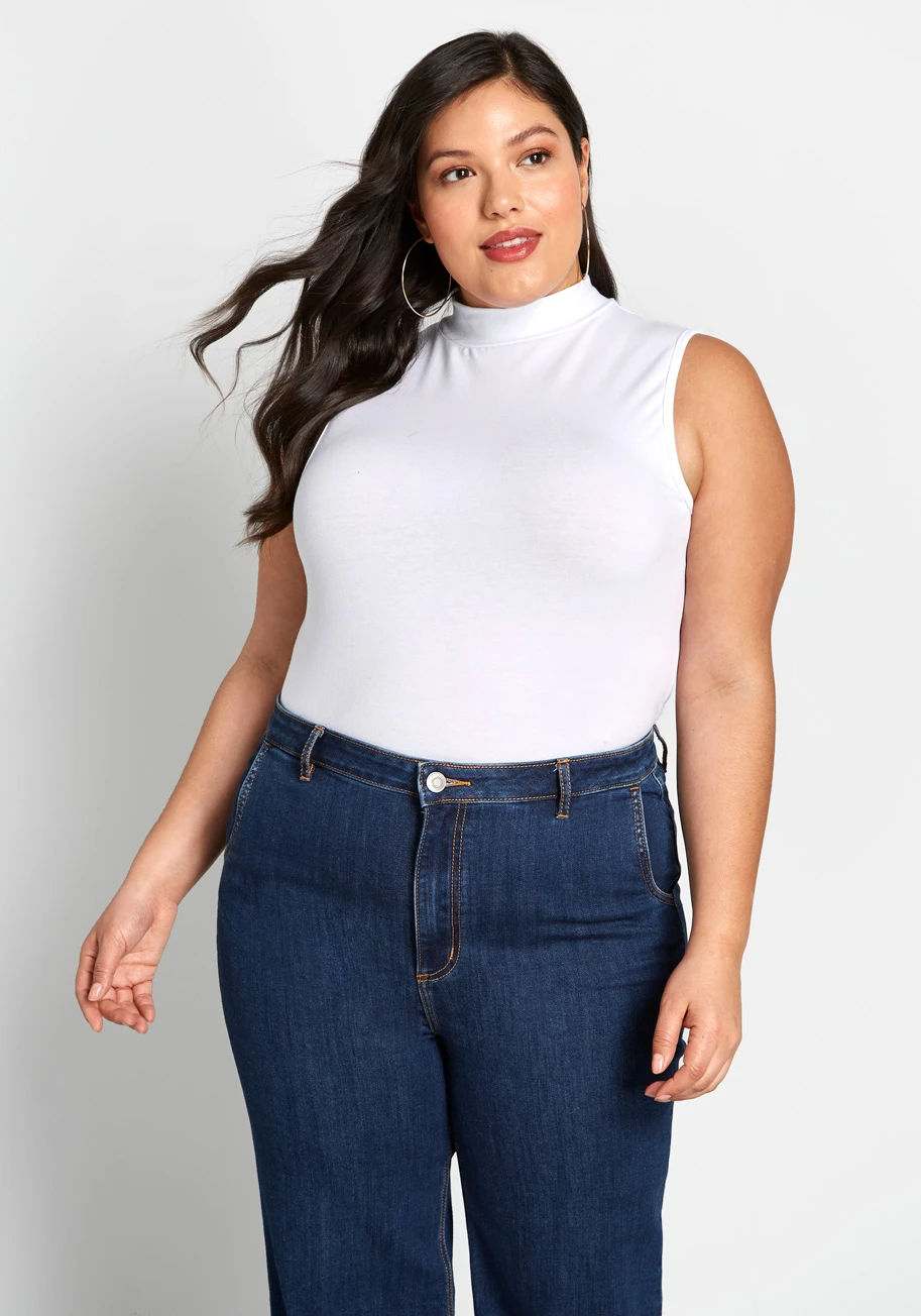 ModCloth + Start With the Basics Mock Neck Top