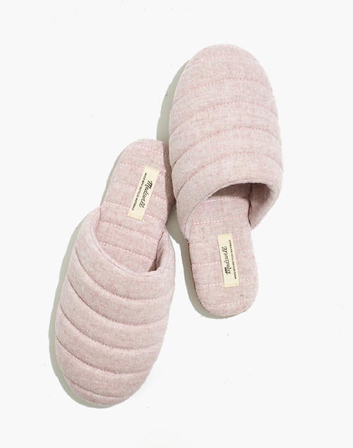 quilted scuff slipper