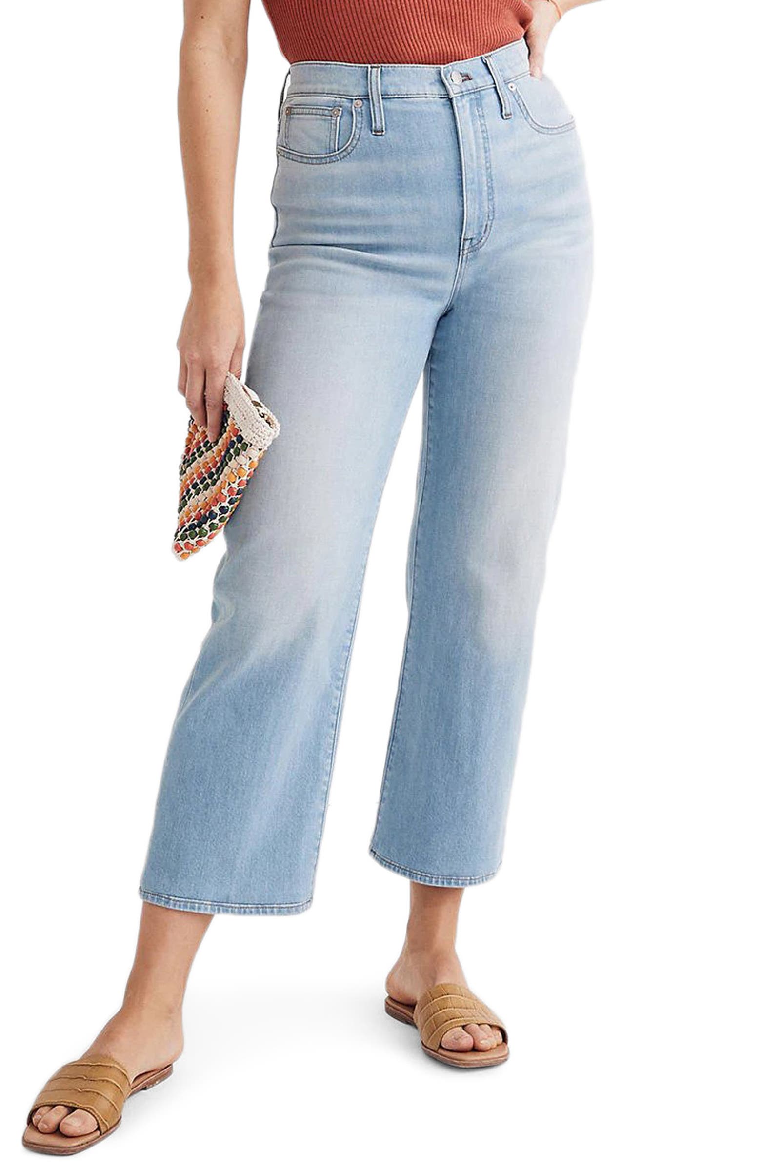 Madewell + Wide Leg Crop Jeans