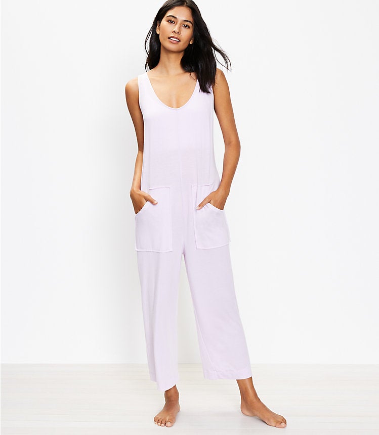 LOFT Luxe Knit Pocket Pajama Romper