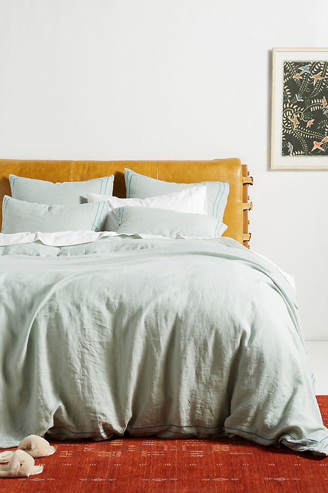 anthropologie linen duvet cover