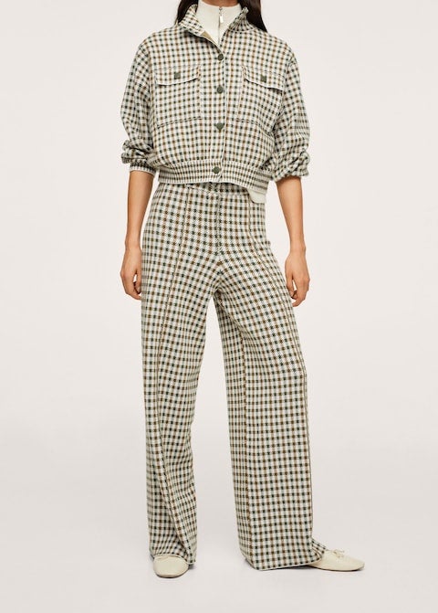 Mango on sale check trousers