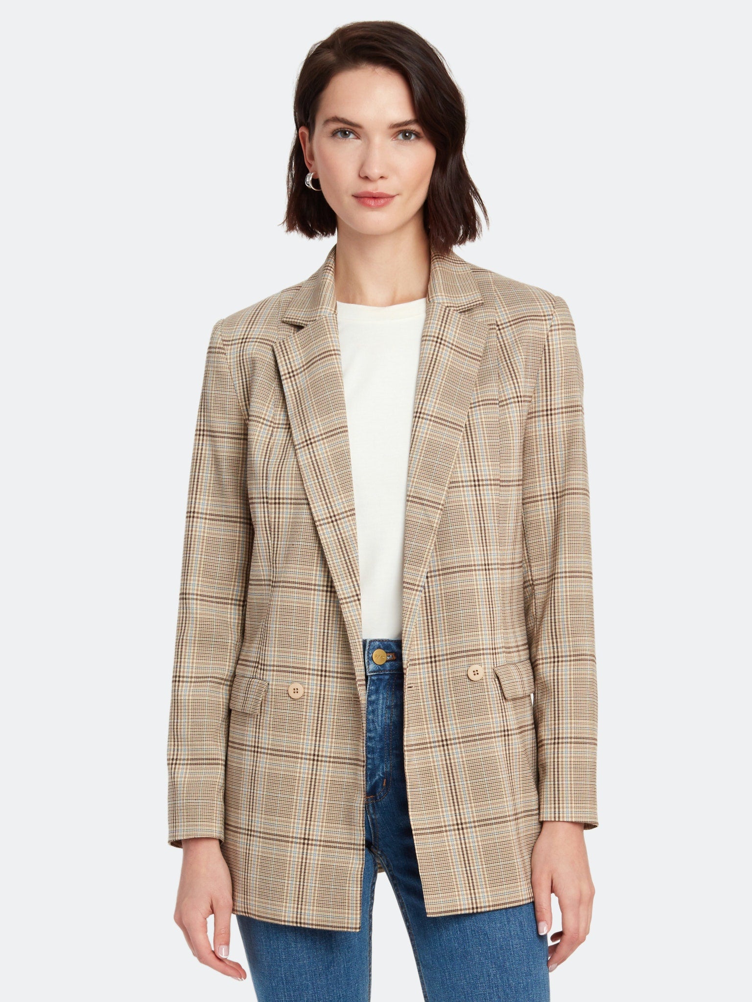 StyleIn + Benito Plaid Blazer