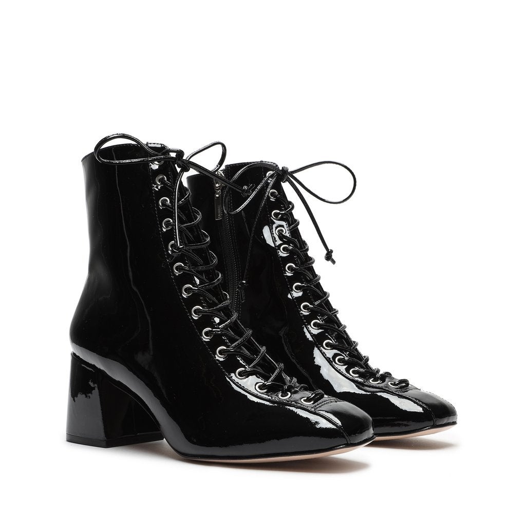 new kika patent leather bootie