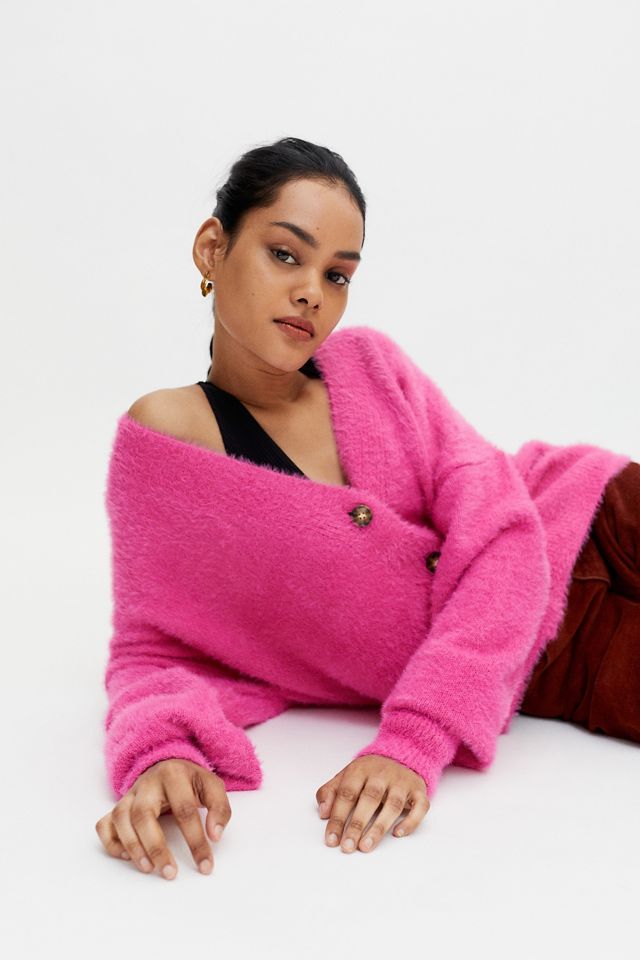 Uo clearance fuzzy cardigan