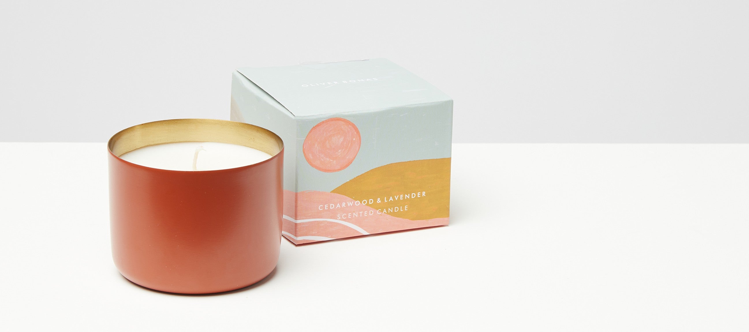 Oliver Bonas + Cedarwood & Lavender Scented Candle