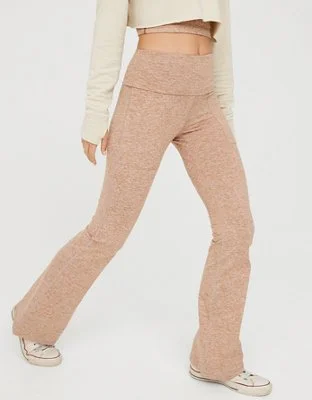 Aerie SMALL REGULAR OFFLINE By The Hugger High Waisted Foldover Flare  Legging Brown - $35 (36% Off Retail) - From Delilahs