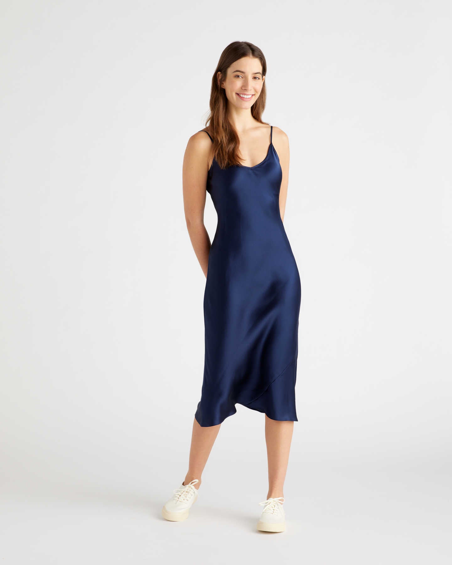 An Honest Review of the Washable Silk Slip Dress from Quince