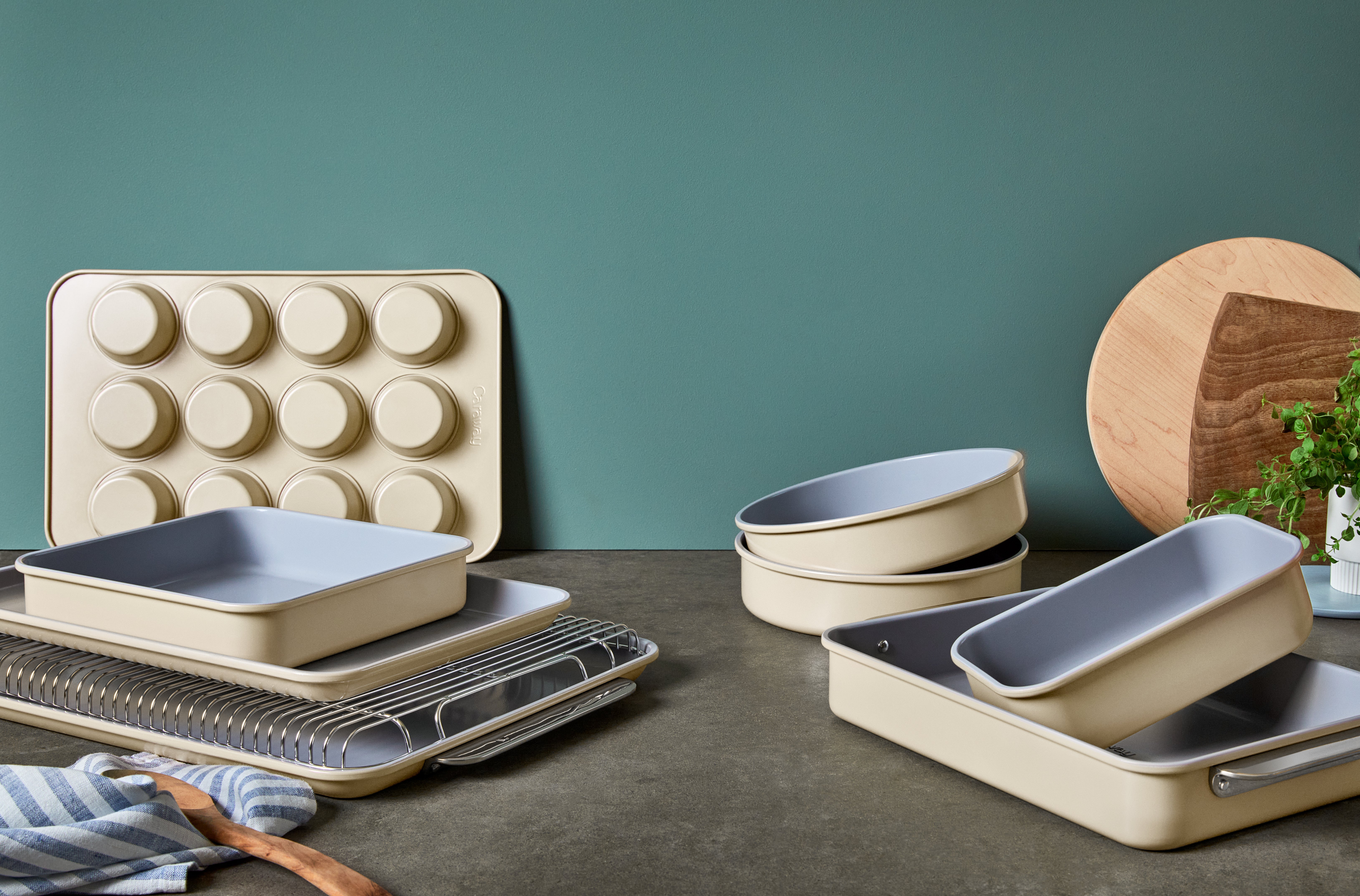 Caraway Non-stick Ceramic Complete Bakeware Set Slate : Target